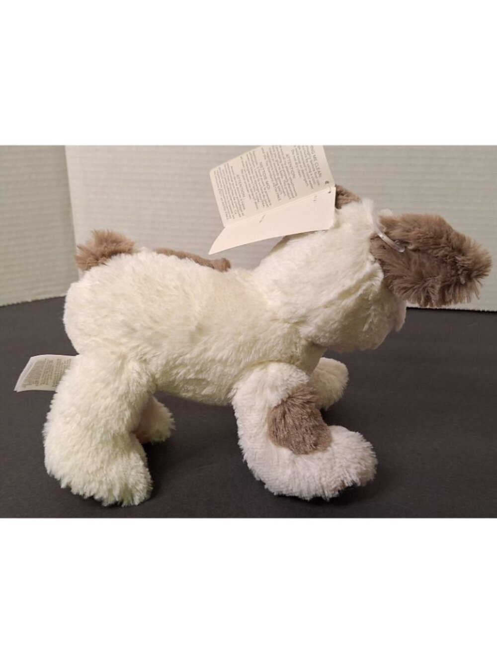 Carters Bunny Rabbit Plush White Grey Spotted Pink Nose Stuffed Animal - Picture 4 of 7